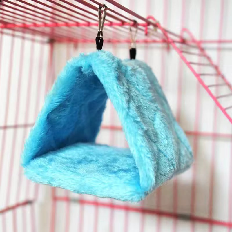 Hamac Douillet Suspendu pour Oiseaux – Refuges Moelleux en Forme de Triangle
