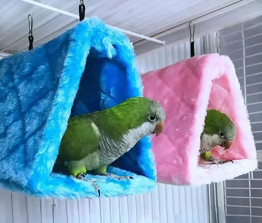 Hamac Douillet Suspendu pour Oiseaux – Refuges Moelleux en Forme de Triangle